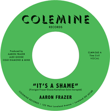 Aaron Frazer - It's a Shame / The Fool 7" single label