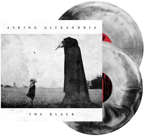 Asking Alexadnria The black album cover with two black and white vinyl records