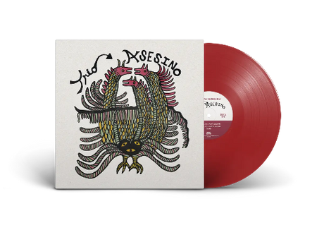Adrian Quesada - Trio Asesino album cover and red vinyl. 