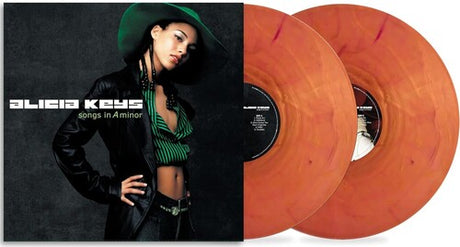 Alicia Keys - Songs In A Minor album cover and 2LP orange marble vinyl
