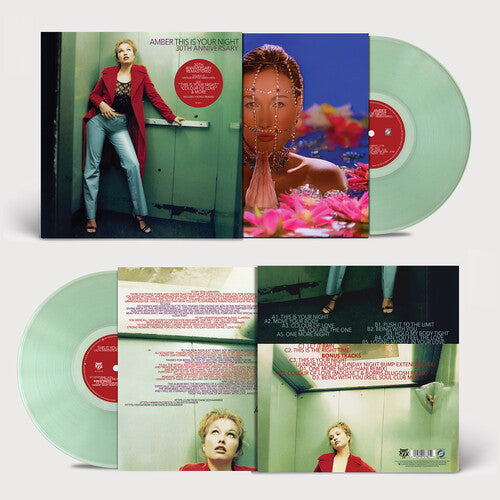 Amber - This Is Your Night album cover, insert and green bottle vinyl