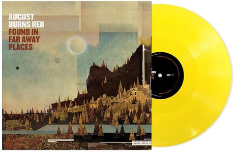 August Burns Red - Found In Far Away Places album cover and yellow vinyl. 