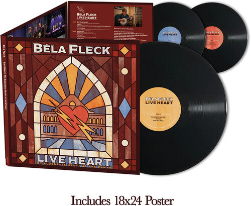 Bela Fleck - Live Heart: My Bluegrass Heart At The Ryman album cover and 3LP 