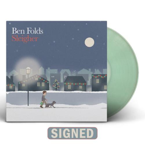 Ben Folds - Sleigher album cover and green vinyl. 