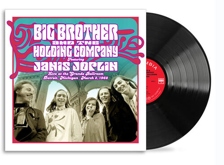 Big Brother & The Holding Company Live At The Grande Ballroom Detroit March 2nd 1968 album cover with a black vinyl record