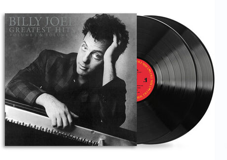 Billy Joel - Greatest Hits Volume I & II album cover and 2LP black vinyl. 