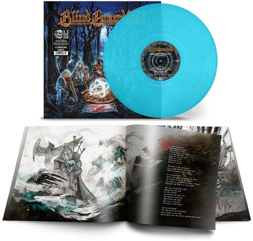 Blind Guardian - Somewhere Far Beyond Revisited album cover and blue vinyl. 