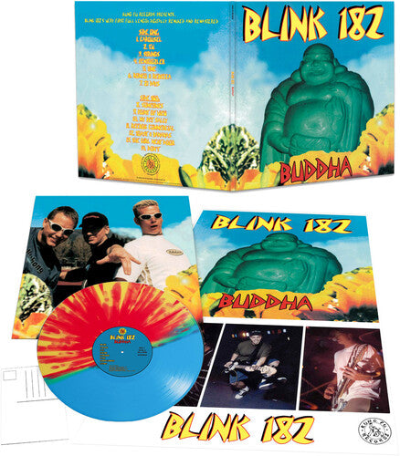 Blink-182 - Buddha album cover, inserts, and blue, red, & yellow vinyl