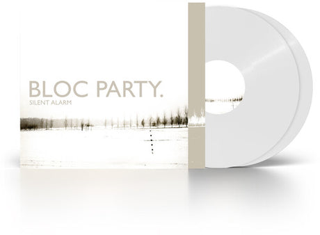 Bloc Party - Silent Alarm album cover and 2LP white vinyl. 