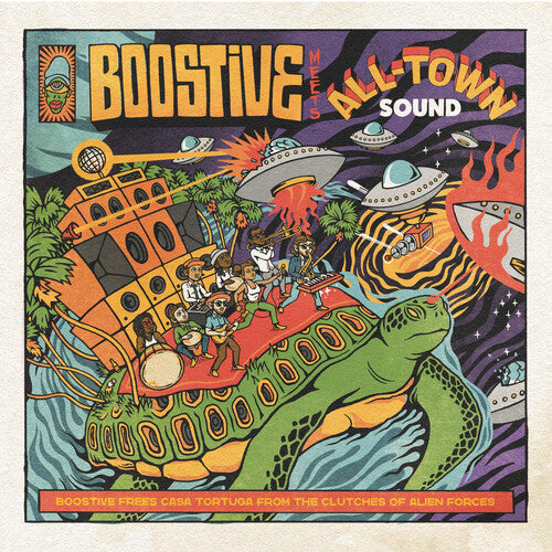 Boostive - Sun / Another Day 7" cover art. 