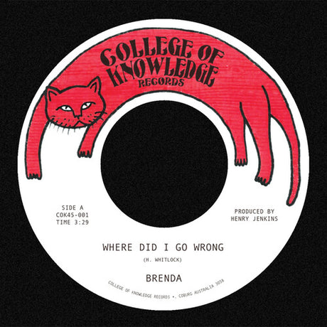Brenda  Where Did I Go Wrong / Family 7" single label. 