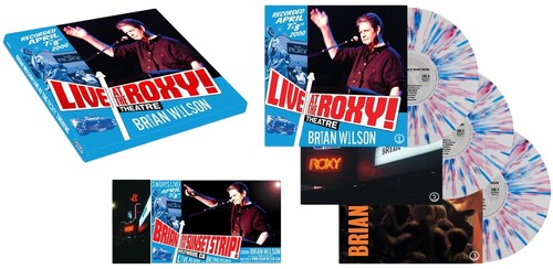 Brian Wilson - Live at the Roxy Theatre album cover and 3LP splatter vinyl
