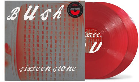 Bush - Sixteen Stone album cover and 2LP Red Vinyl. 