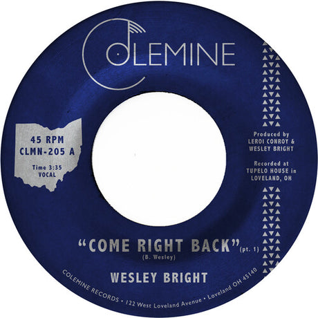 Wesley Bright - Come right Back single