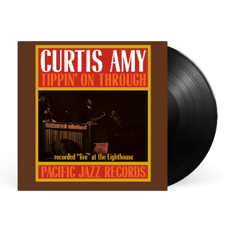 Curtis Amy - Tippin' On Through album cover and black vinyl. 