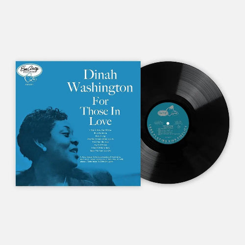 Dinah Washington - For Those in Love album cover and black vinyl
