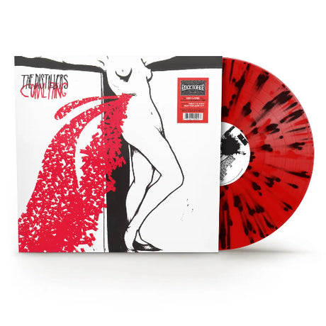 Distillers - Coral Fang album cover and red w/ black splatter vinyl. 