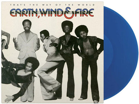 Earth Wind and Fire - That's The Way of The World album cover and blue vinyl. 