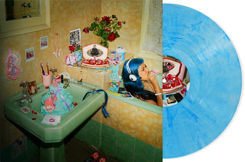Ecca Vandal - Looking For People To Unfollow album cover and blue vinyl