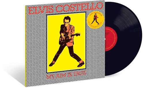 Elvis Costello - My Aim is True album cover and black vinyl