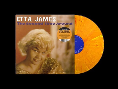 Etta James - The Second Time Around album cover and orange vinyl. 