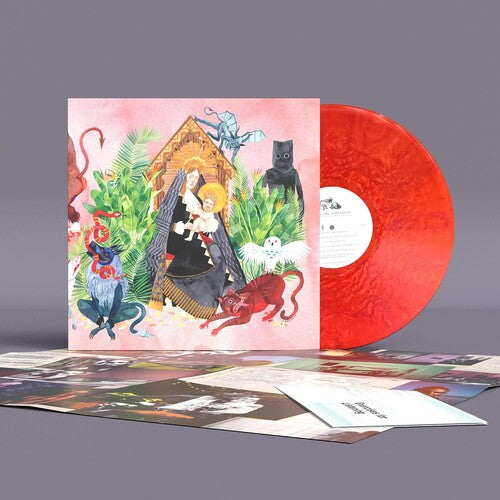 Father John Misty - I Love You, Honeybear album cover and pearl red vinyl