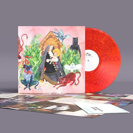 Father John Misty - I Love You, Honeybear album cover and pearl red vinyl