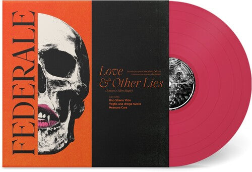Federale - Love & Other Lies album cover and magenta vinyl. 