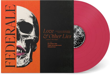 Federale - Love & Other Lies album cover and magenta vinyl. 