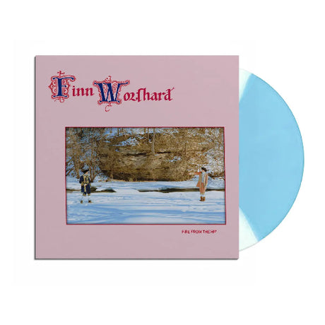 Finn Wolfhard - Fire From The Hip album cover and baby blue / white half moon vinyl