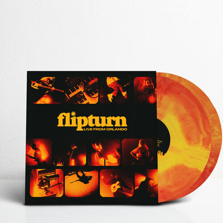 Live From Orlando - Flipturn album cover and 2LP yellow and orange vinyl