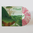 Fruit Bats - The Landfill album cover and clear vinyl with pink splatter