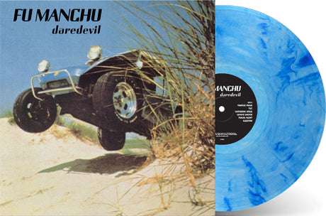 Fu Manchu - Daredevil album cover and blue swirl vinyl. 