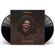 Album cover showing woman screaming surrounded by dirt and text of Funkadelic Maggot Brain, along with two black records