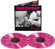 Green Day - Saviors album cover and 2LP hot pink splatter vinyl. 