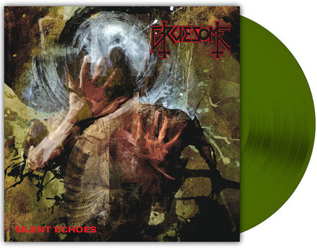 Gruesome - Silent Echoes album cover and green vinyl. 