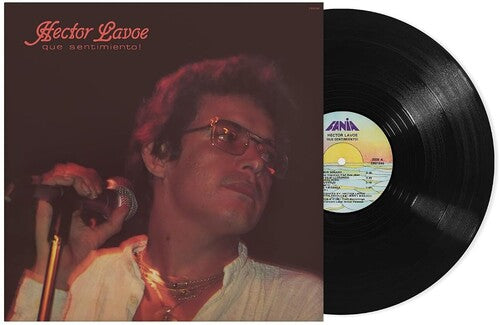 Hector Lavoe - Que Sentimiento! album cover and black vinyl. 