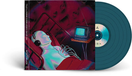 Hot Mulligan - The Sound a Body Makes When It's Still album cover and blue vinyl. 
