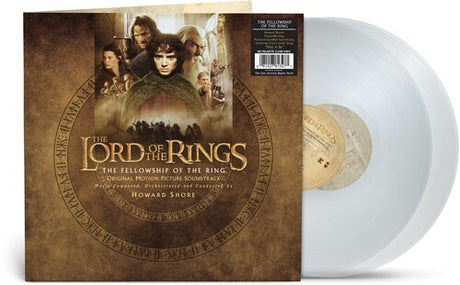 Howard Shore - Lord Of The Rings: Fellowship Of The Ring album cover and 2LP clear vinyl. 