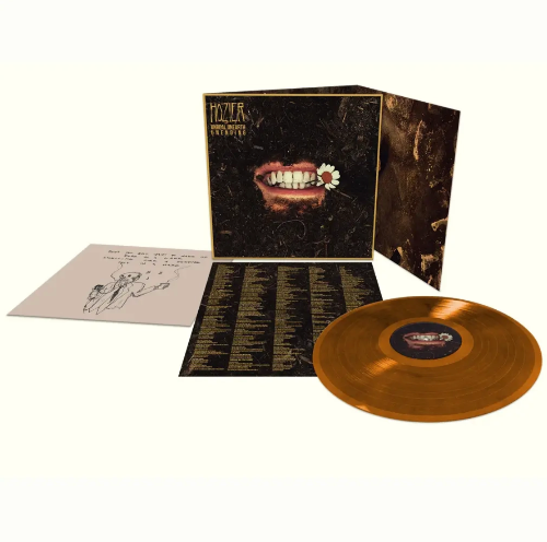 Hozier - Unreal Unearth Unending album cover and ochre vinyl. 