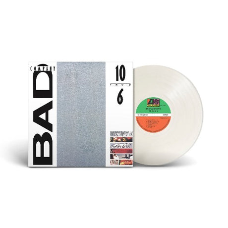 Bad Company - 10 From 6 album cover and ROCKTOBER Translucent Milky Clear Vinyl.