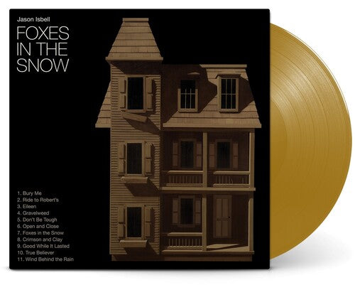 Jason Isbell - Foxes In The Snow album cover and gold vinyl. 