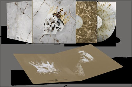 Jelly Roll - Beautifully Broken album cover, inserts, and gold splatter vinyl. 