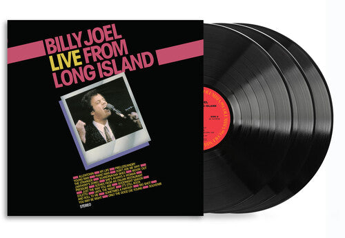Billy Joel - Live From Long Island album cover with three black vinyl records