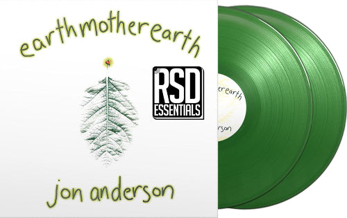 Jon Anderson - Earth Mother Earth album cover and 2LP green vinyl 