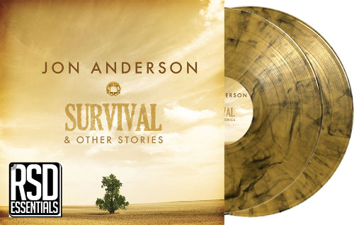 Survival & Other Stories - Jon Anderson album cover and gold vinyl