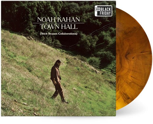 noah kahan town hall album cover with a brownish vinyl record