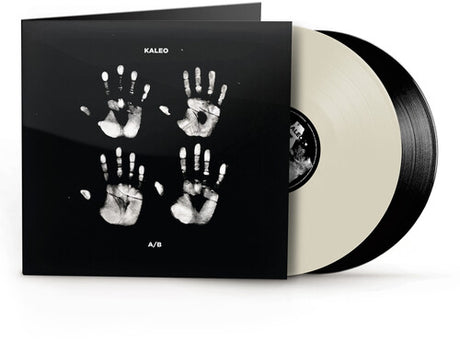 Kaleo - A/B album cover and 2LP white and black vinyl
