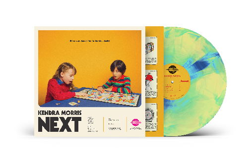 Kendra Morris - Next album cover and blue & yellow swirl vinyl. 