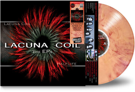 lacuna coil The EPs: Lacuna Coil & Halflife album cover with an orange vinyl record 